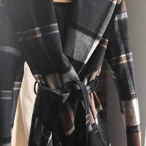 PRAIRIE CHECK RABATO COAT BY CHICWISH